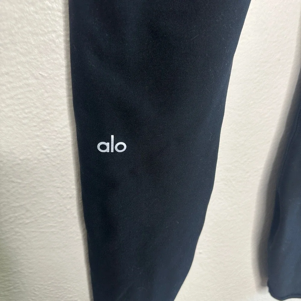 Alo Yoga 7/8 High-Waist Airbrush Leggings Black Size XS Gym Workout